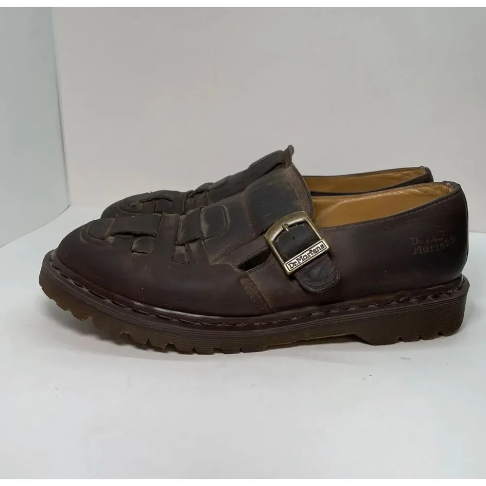 Vintage Y2K Dr. Martens Brogue Buckle Woven Mary Jane Size‎ 11 Men